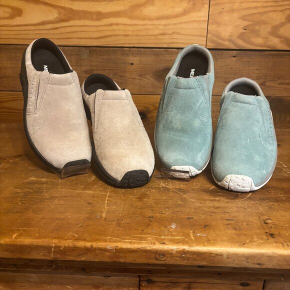 2 Pair New Merrell Suede Clogs - Picture 1 of 10